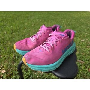 Hoka Rincon 3 Women's Pink Teal Athletic Shoes